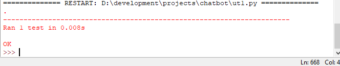 Chatbot 2: test run