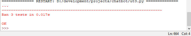 Chatbot 2: test run